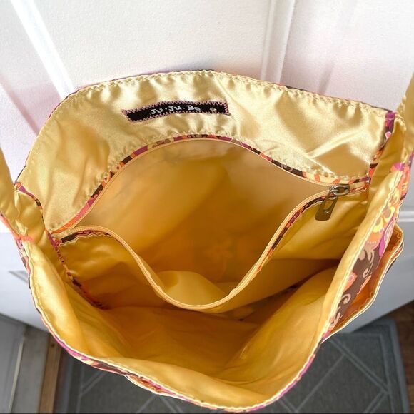Ju-Ju-Be Pink/Orange/Brown Paisley Floral Lightweight Everyday Tote Bag - Picture 8 of 11